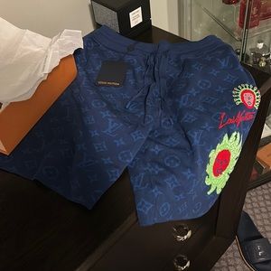 Louis vuitton x YK monogram faces shorts size large
